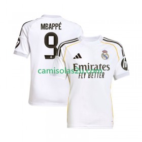Camisolas de futebol Real Madrid Kylian Mbappé 9 Equipamento Principal 2025/26 Manga Curta
